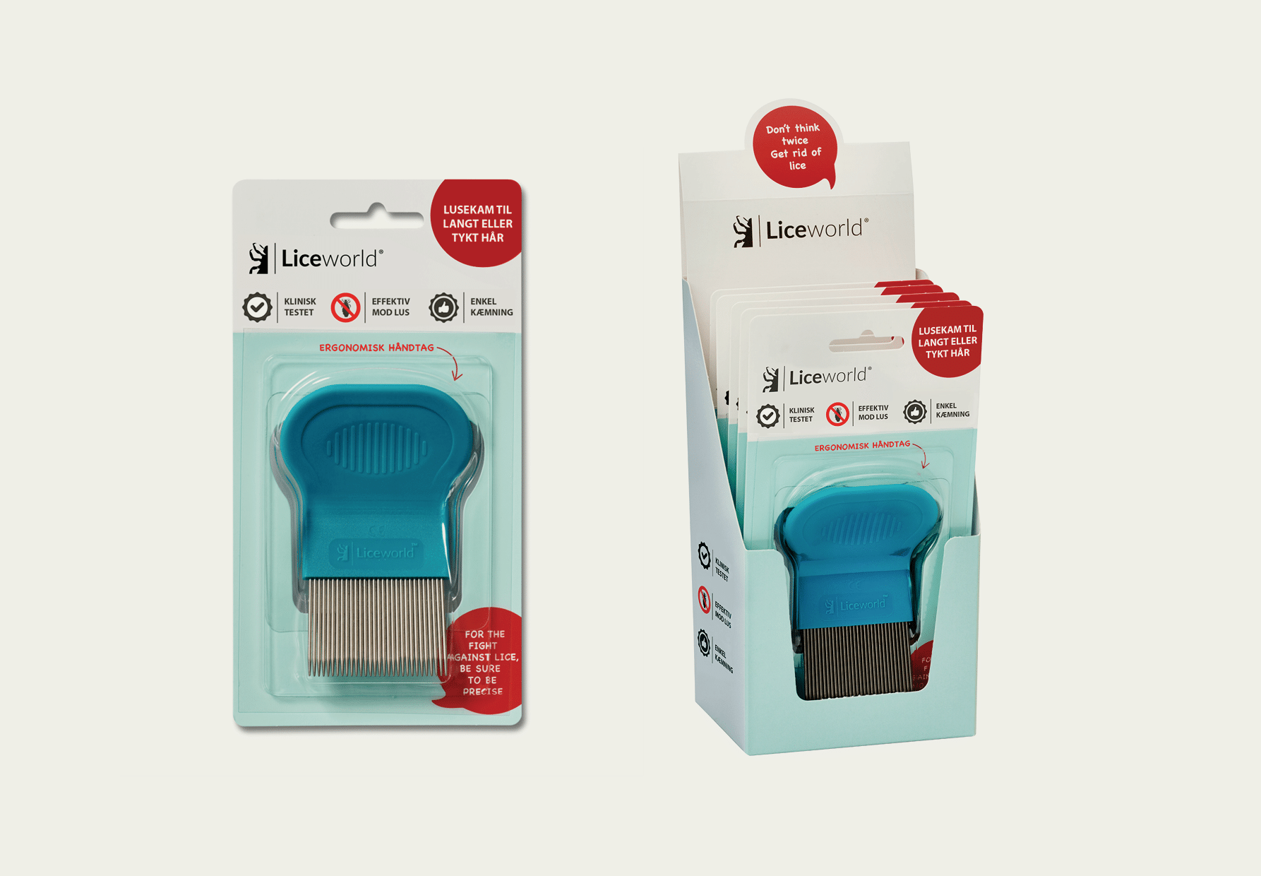 Liceworld Lusekam til langt eller tykt haar Packshot display